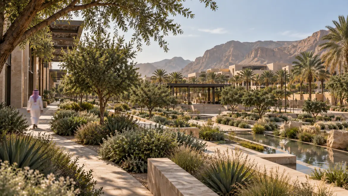 Desert Garden Retreat shaded walk