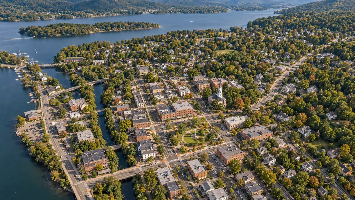 Hudson Valley Town Framework oblique aerial view