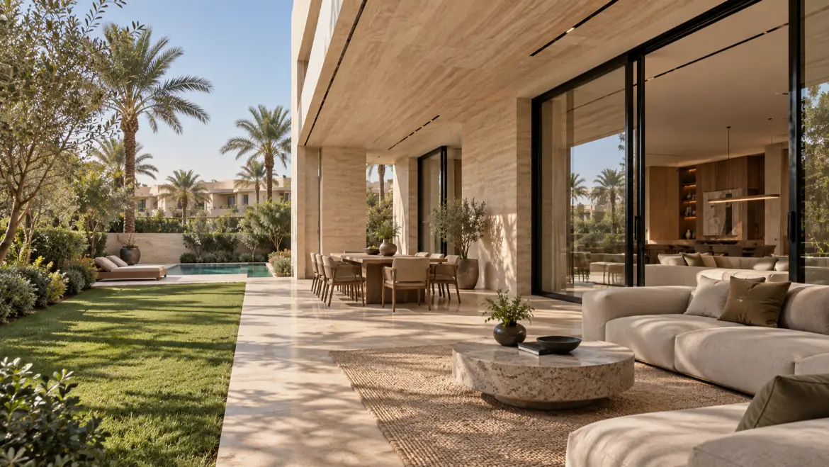 Jumeirah Residence backyard garden