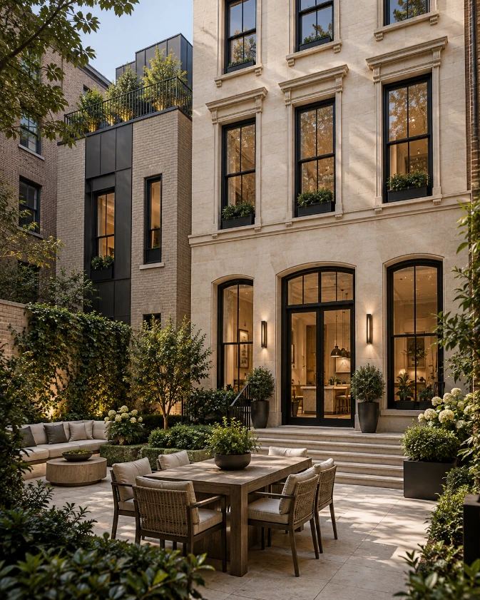 Mercer House private backyard