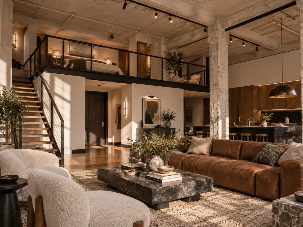 SoHo Loft elevated bedroom