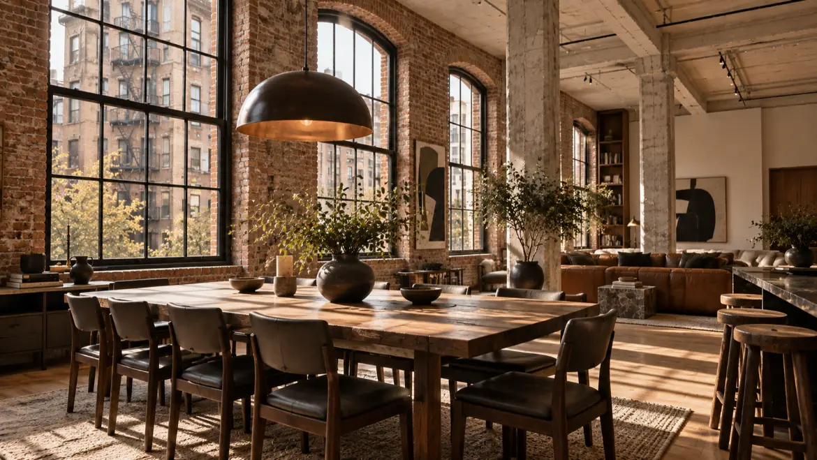SoHo Loft interior dining area