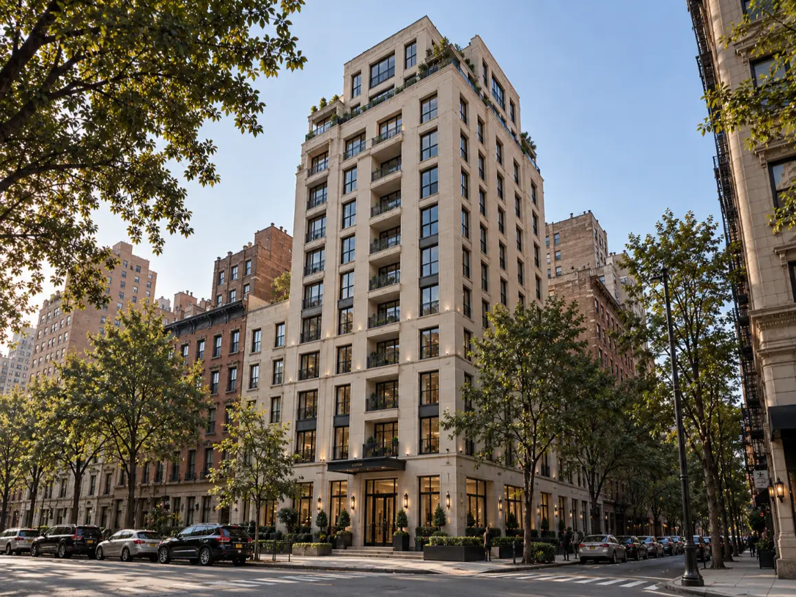 The Astor side street view