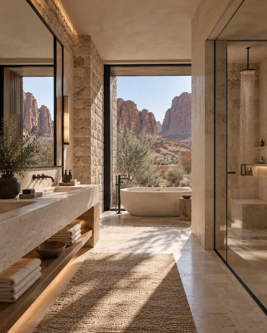 Wadi Stone Retreat bathroom