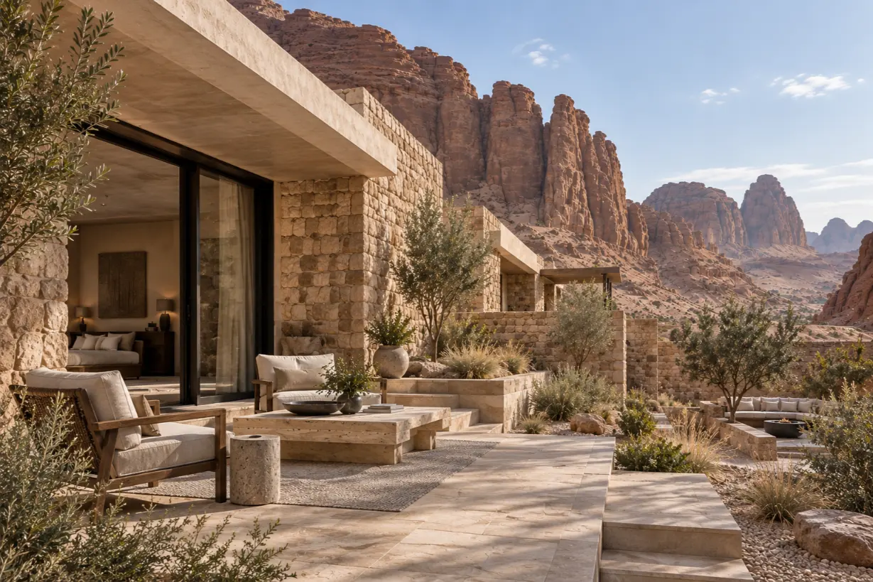 Wadi Stone Retreat courtyard